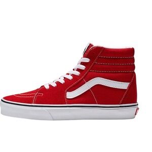 VANS Sk8-Hi Shoes Women's Size 9.5 Red Canvas/Suede